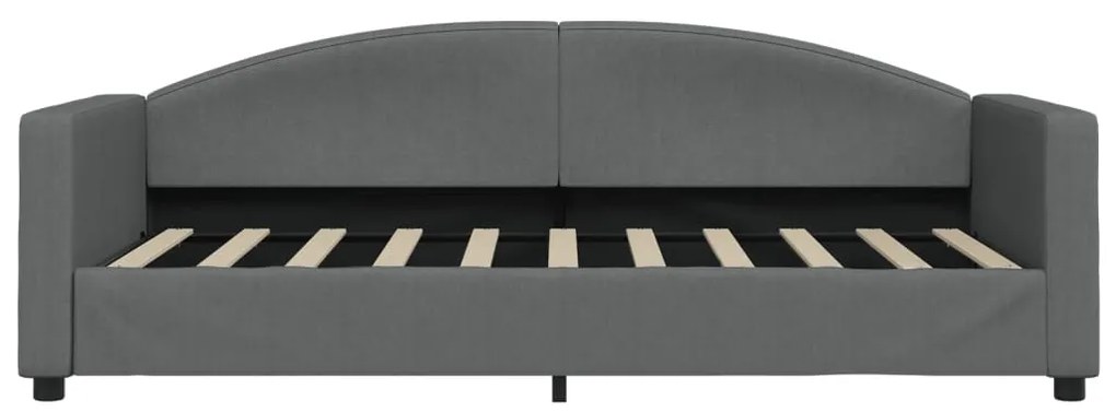vidaXL Καναπές Κρεβάτι Συρόμενος Σκούρο Γκρι 90x190 εκ Ύφασμα Συρτάρια