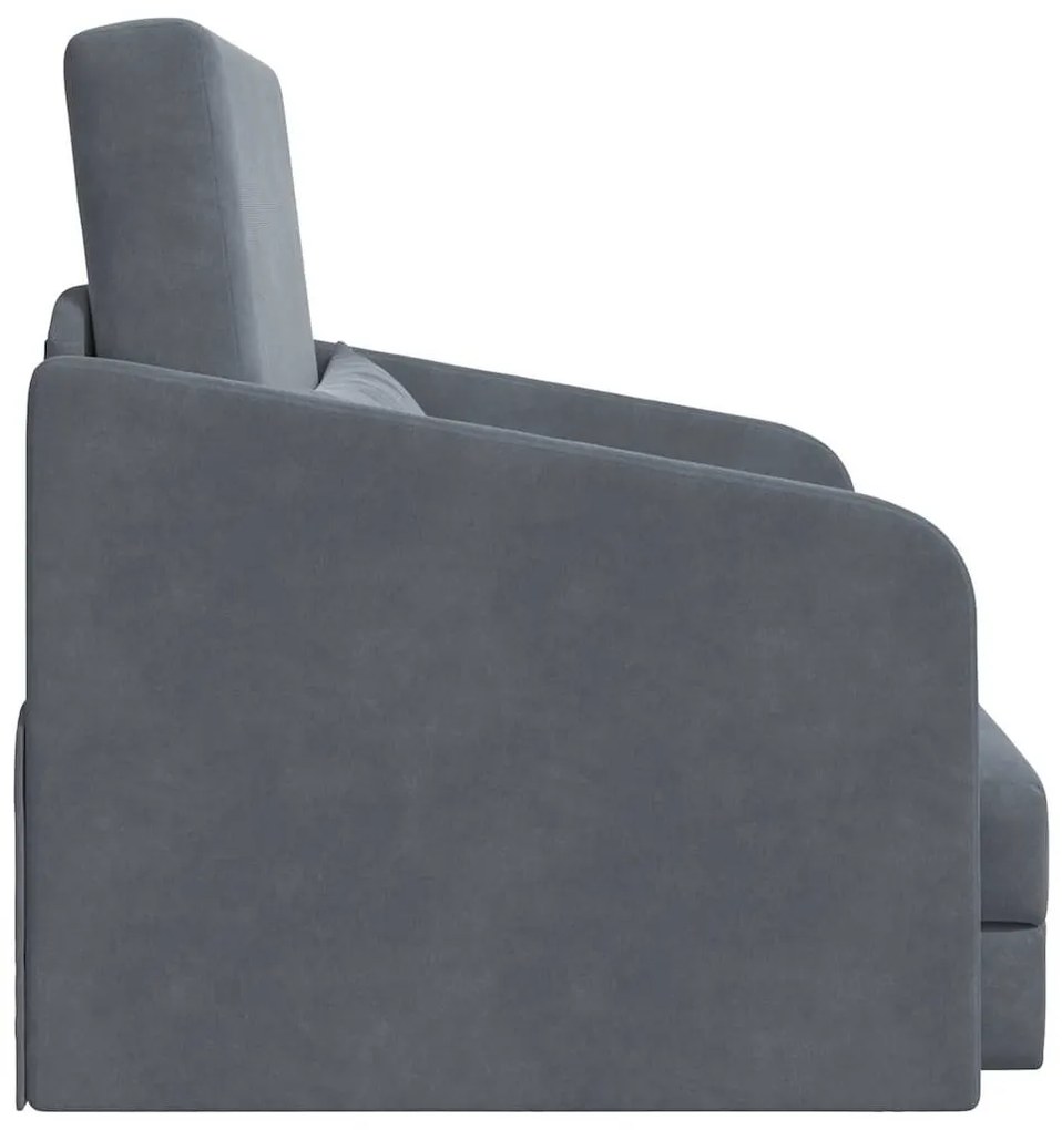 vidaXL Κρεβάτι καναπές Σκούρο Γκρι 65 x 80 x 83 εκ. Βελούδο
