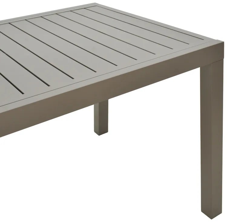 Τραπέζι επεκτεινόμενο Lafla pakoworld αλουμίνιο σε σαμπανιζέ απόχρωση 160-240x90x75εκ