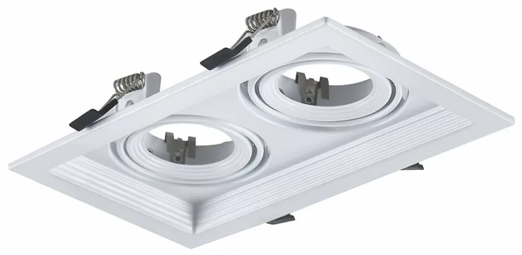 WHITE COLOR SPOT 2xGU10 130x225 ACA XMGU2W