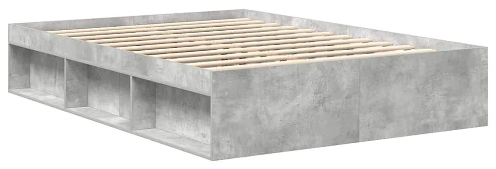 vidaXL Πλαίσιο Κρεβατιού Γκρι Σκυροδέματος 120x190 εκ. Small Double