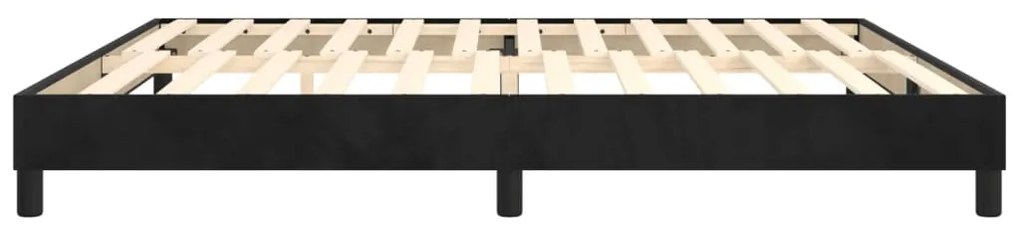 vidaXL Σκελετός Κρεβατιού με Ελατήρια Μαύρο 200x200 εκ. Βελούδινο
