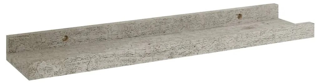 vidaXL Ράφια Τοίχου 4 τεμ. Γκρι Σκυροδέματος 40 x 9 x 3 εκ.