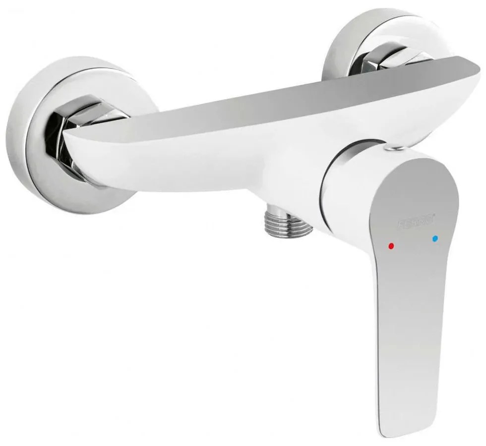 Μπαταρία Ντους AdoreBDR7 White-Chrome Ferro Μέταλλο