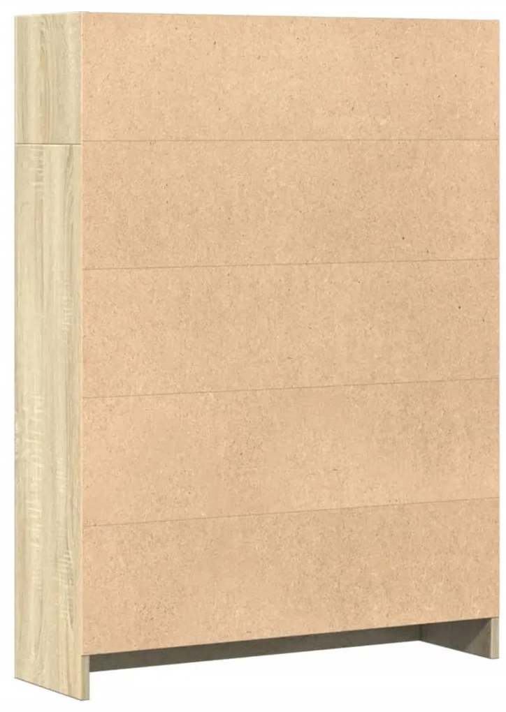 vidaXL Βιβλιοθήκη Sonoma Δρυς 80x24x109 εκ. από Επεξεργασμένο Ξύλο