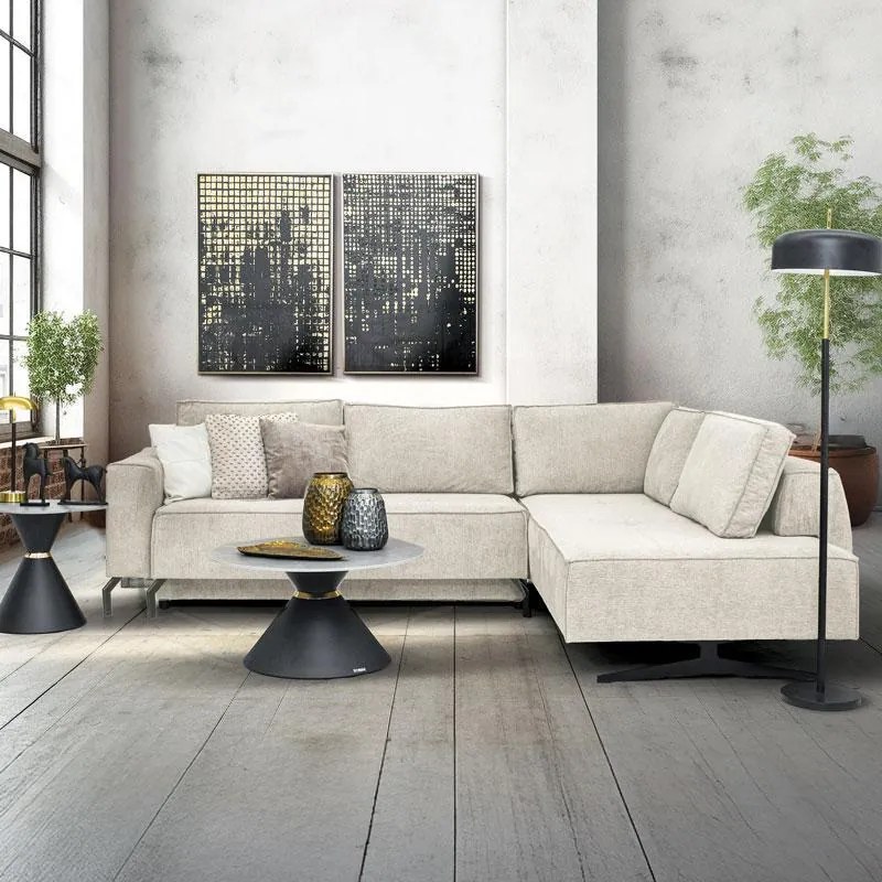 Γωνιακός Καναπές Madrid Fylliana Μπέζ 290x210x110 εκ. 290x210x110 εκ.
