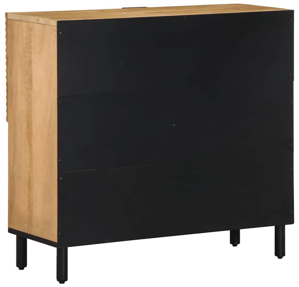 vidaXL Sideboard καφέ 80x33x75 cm μασίφ ξύλο Mango