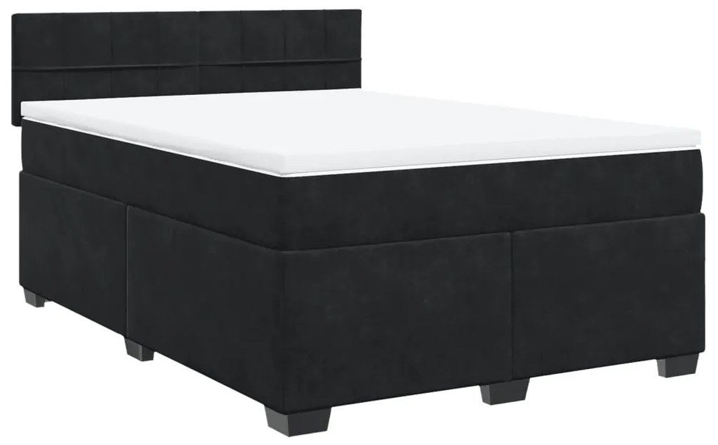 ΚΡΕΒΑΤΙ BOXSPRING ΜΕ ΣΤΡΩΜΑ ΜΑΥΡΟ 140X190 ΕΚ. ΒΕΛΟΥΔΙΝΟ 3286308