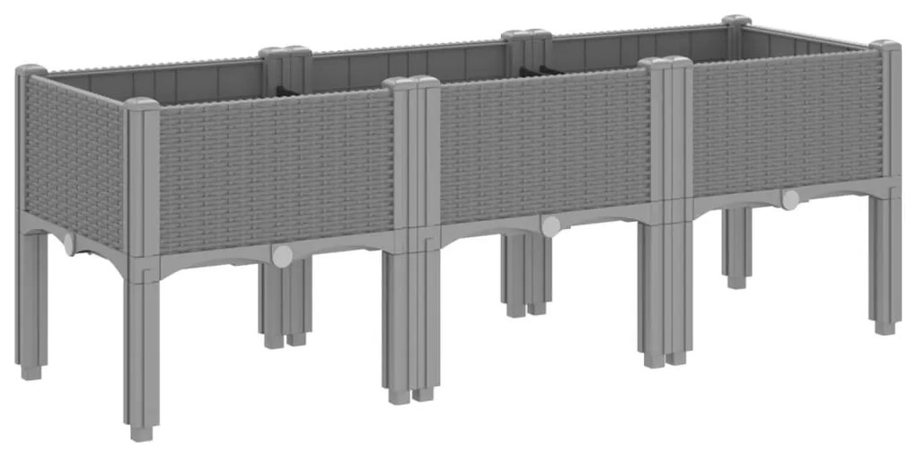 ΖΑΡΝΤΙΝΙΕΡΑ ΚΗΠΟΥ ΜΕ ΠΟΔΙΑ ΑΝ. ΓΚΡΙ 120X40X42 ΕΚ ΠΟΛΥΠΡΟΠΥΛΕΝΙΟ 367897