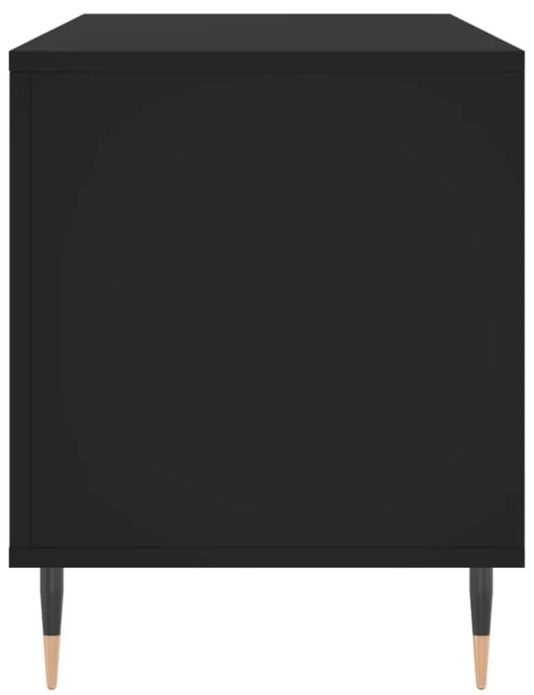 vidaXL Έπιπλο Δίσκων Μαύρο 100 x 38 x 48 εκ. από Επεξεργασμένο Ξύλο