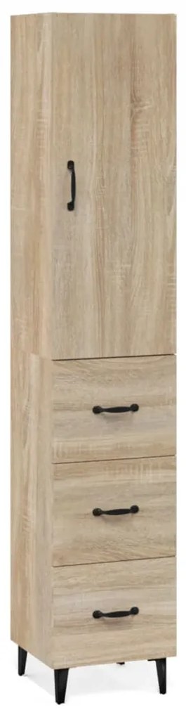 vidaXL Μπουφές Sonoma δρυς 34,5 x 34 x 180 εκ. από Επεξεργασμένο Ξύλο
