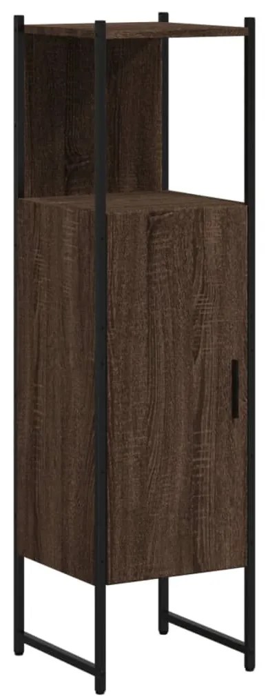 Ντουλάπι Μπάνιου Καφέ Δρυς 33x33x120,5 εκ. Επεξεργ. Ξύλο - Καφέ