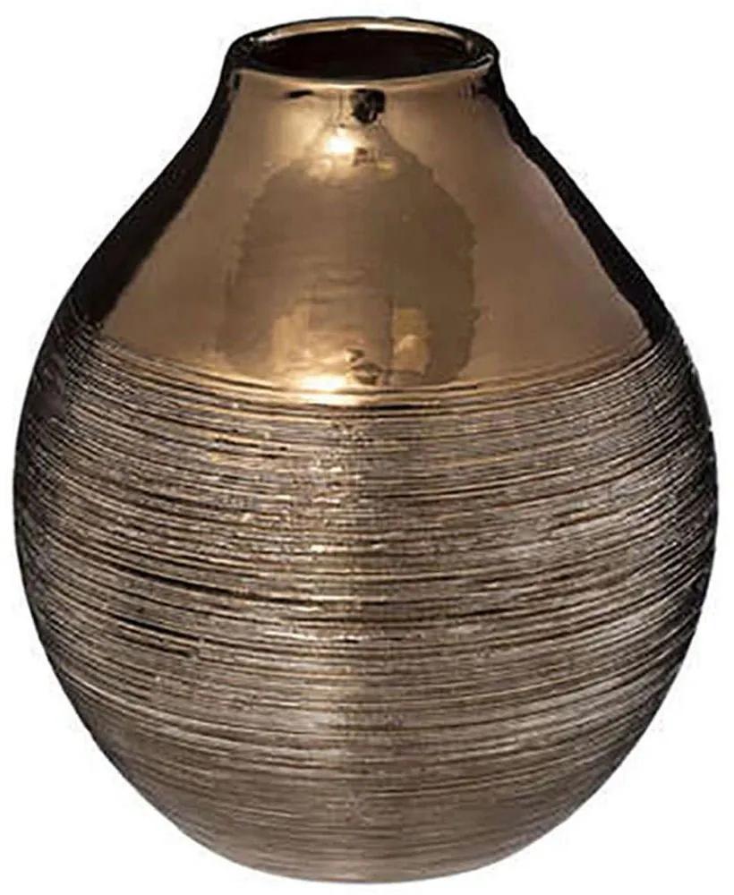 Βάζο 07.189184 17,5x20cm Bronze Κεραμικό