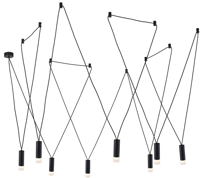 Φωτιστικό Οροφής Πολύφωτο Aca Teres YL22P8BK Black