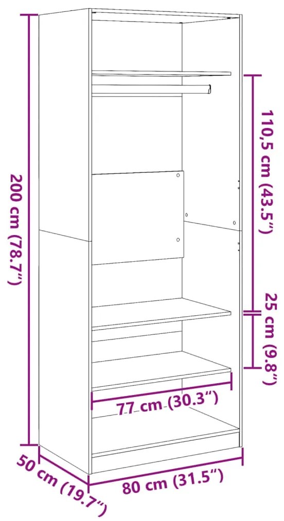 ΝΤΟΥΛΑΠΑ ΓΚΡΙ SONOMA 80X50X200 ΕΚ. ΑΠΟ ΕΠΕΞΕΡΓΑΣΜΕΝΟ ΞΥΛΟ 3307698