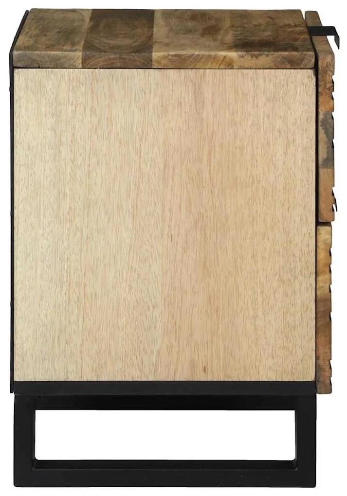 vidaXL Κομοδίνο με συρτάρι Καφέ 40 x 33 x 46 εκ. Μασίφ ξύλο μάνγκο