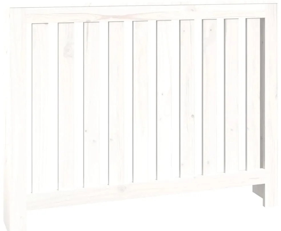 vidaXL Κάλυμμα Καλοριφέρ Λευκό 108,5x19x84 εκ. από Μασίφ Ξύλο Πεύκου