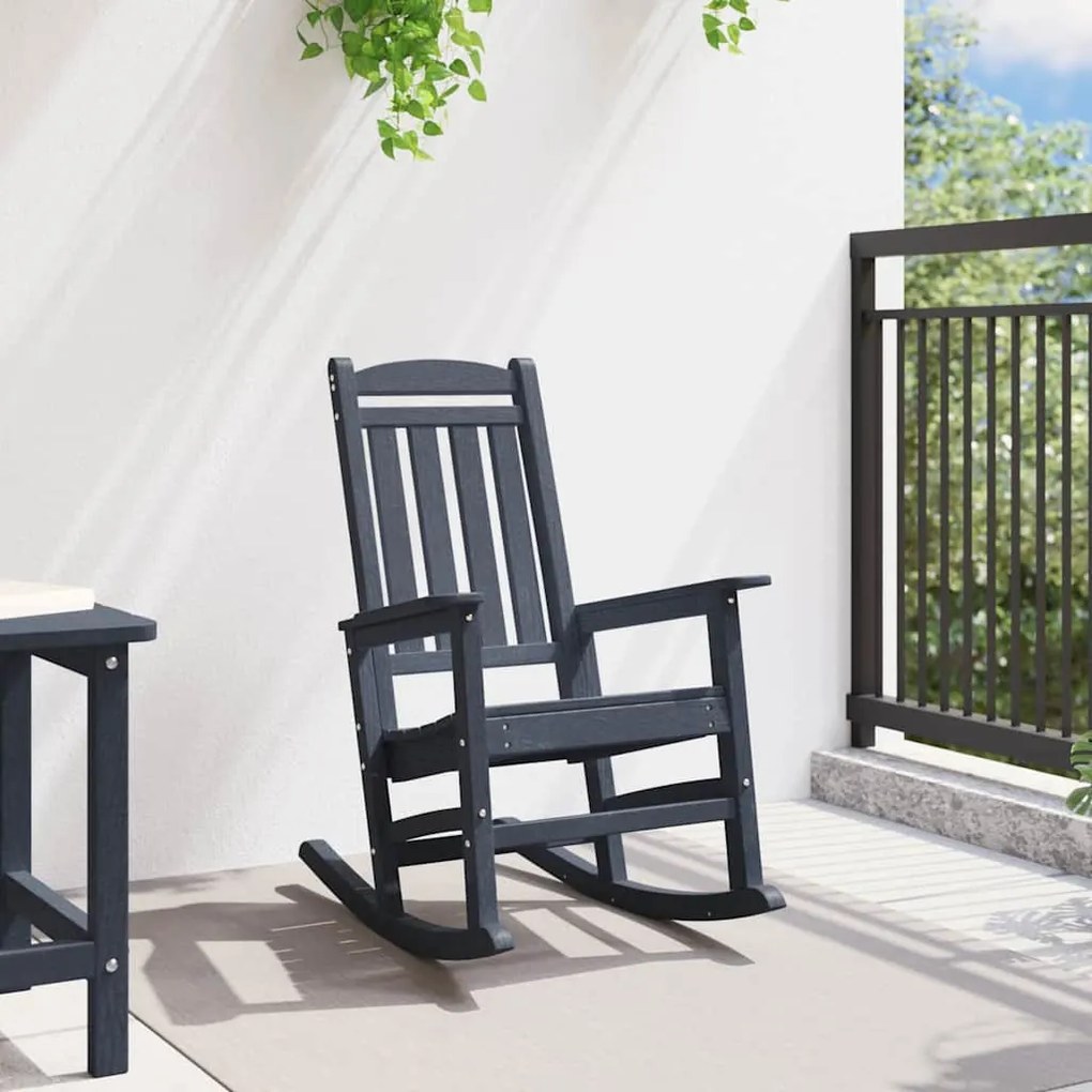 vidaXL Κουνιστή Καρέκλα Κήπου Ναυτικό μπλε 70 x 92 x 108 εκ. Πλαστικό