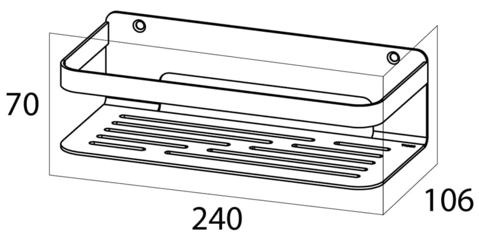 Tiger Ράφι Ντουζιέρας Caddy Ασημί 1400030946