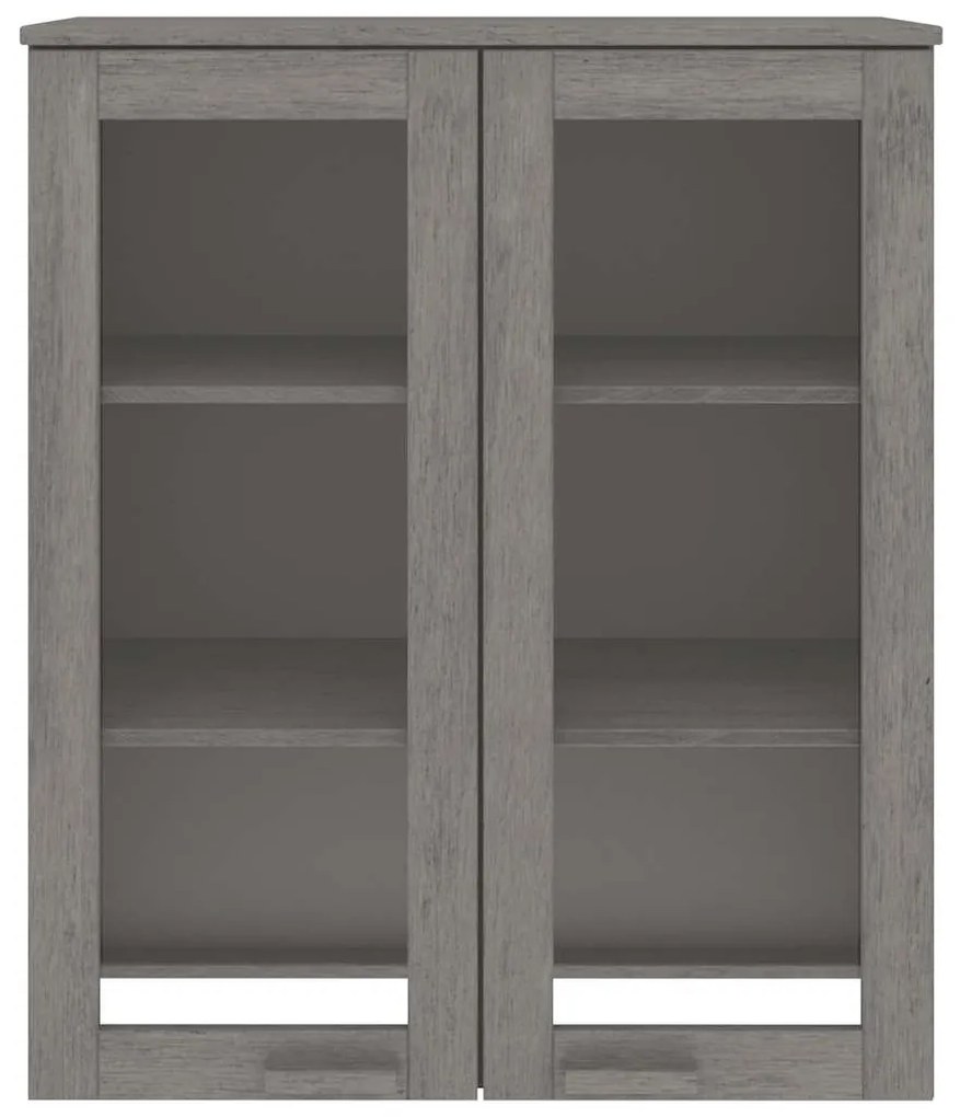 vidaXL Πάνω Μέρος Ντουλαπιού HAMAR Αν. Γκρι 85x35x100 εκ. Μασίφ Πεύκο