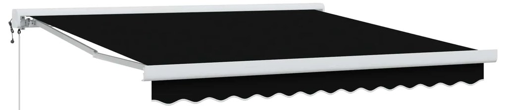 Αντιανεμικό Μαύρο 350 x 250 x 165 εκ. Πολυεστέρας και Αλουμίνιο