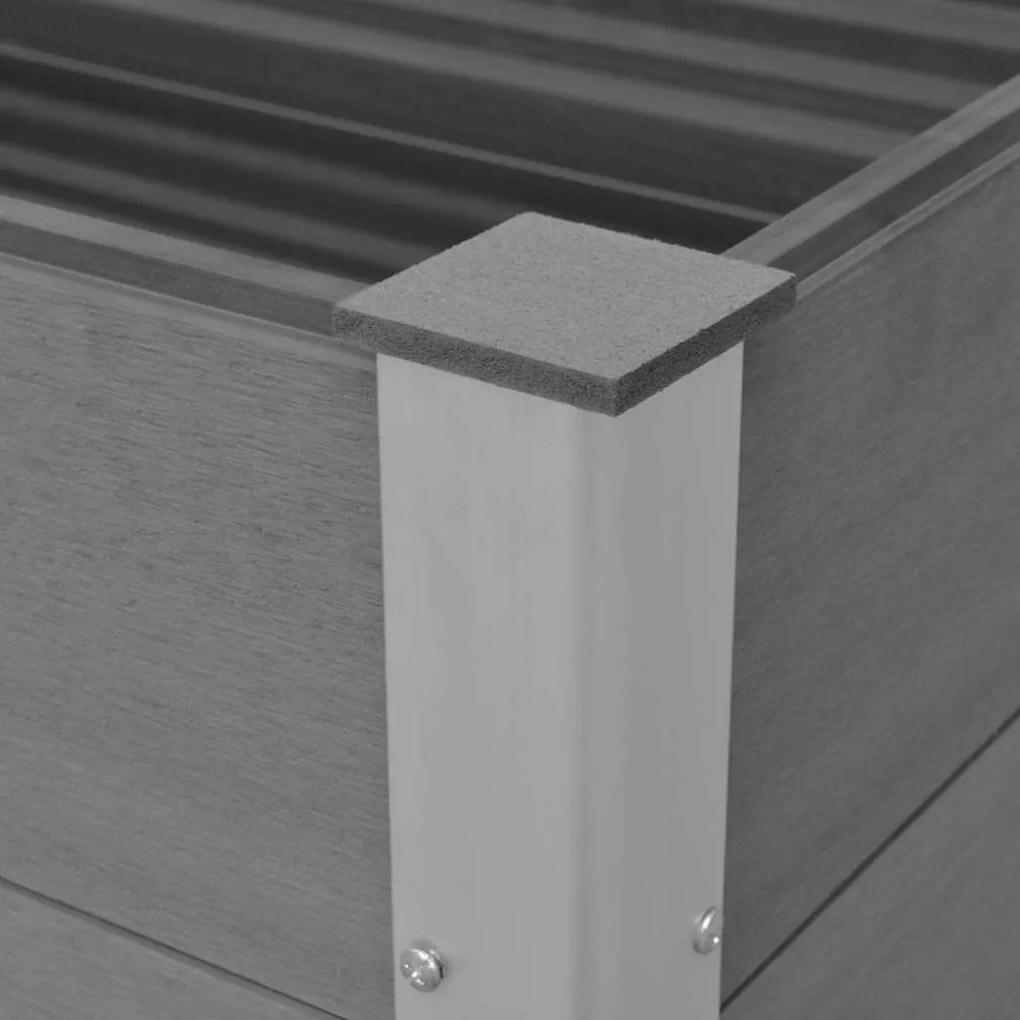 vidaXL Ζαρντινιέρα Υπερυψωμένη Γκρι 100 x 100 x 54 εκ. από WPC