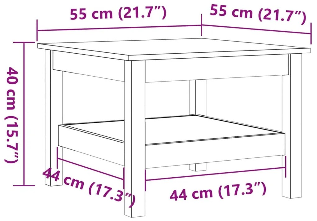 ΤΡΑΠΕΖΑΚΙ ΣΑΛΟΝΙΟΥ ΚΑΦΕ ΚΕΡΙΟΥ 55X55X40 ΕΚ. ΜΑΣΙΦ ΞΥΛΟ ΠΕΥΚΟΥ 847175