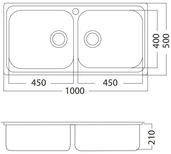 Νεροχύτης Apell Linear 8540-λείο