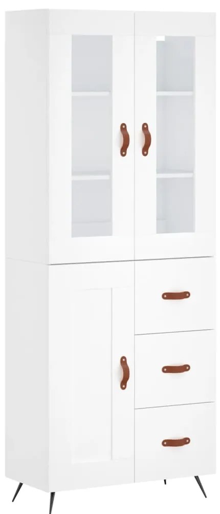 vidaXL Ντουλάπι Λευκό 69,5x34x180 εκ. από Επεξεργασμένο Ξύλο
