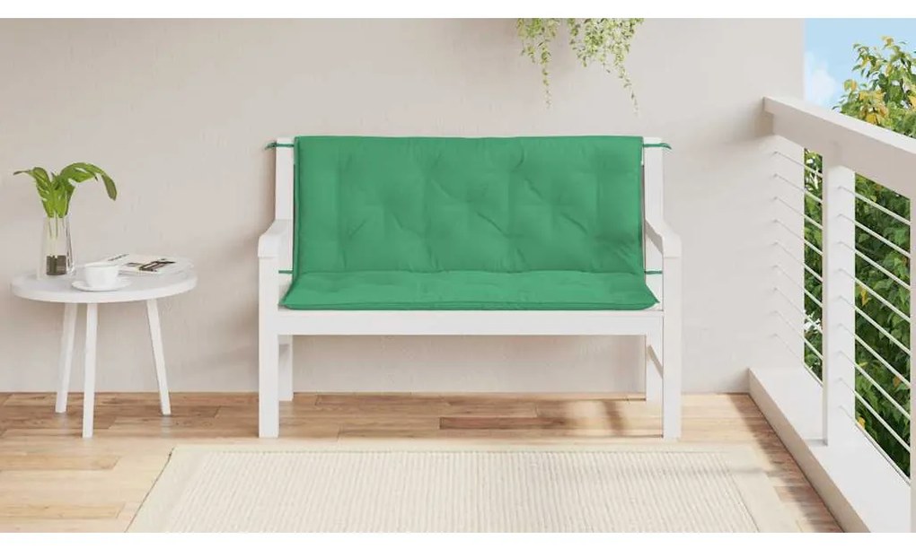 vidaXL Μαξιλάρι Πάγκου Κήπου Γκρι 120x(50+50)x7 εκ. Ύφασμα Oxford