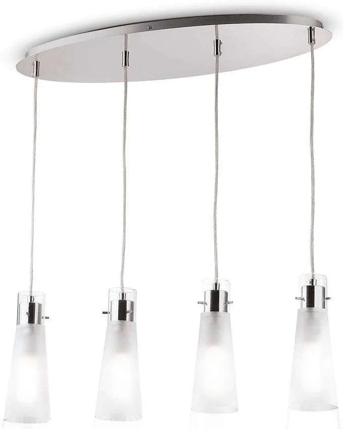 Φωτιστικό Οροφής-Ράγα Kuky 023038 73x46/135x33cm 4xE27 60W Clear Ideal Lux