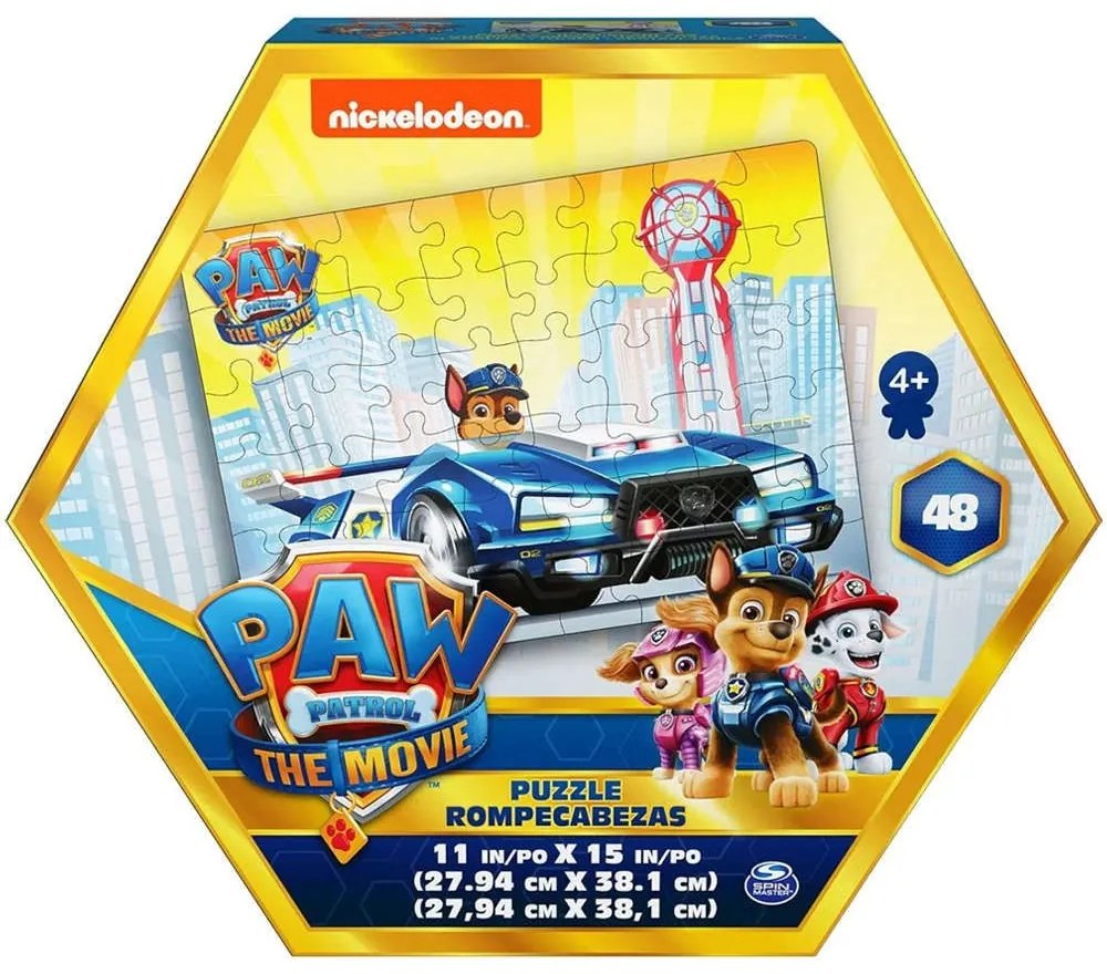 Παιδικό Παζλ Paw Patrol The Movie Chase 6062722 48Τμχ. Multi Spin Master