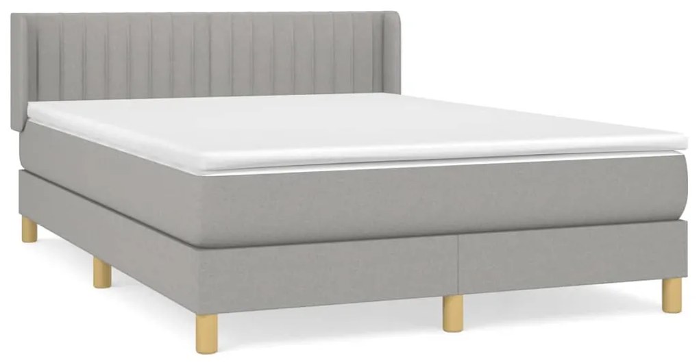 ΚΡΕΒΑΤΙ BOXSPRING ΜΕ ΣΤΡΩΜΑ ΑΝΟΙΧΤΟ ΓΚΡΙ 140X200 ΕΚ. ΥΦΑΣΜΑΤΙΝΟ 3130433