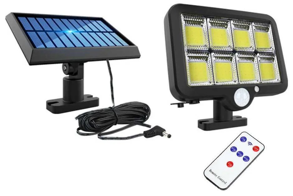 Προβολέας Ηλιακός (160 led cob) με αισθητήρα κίνησης