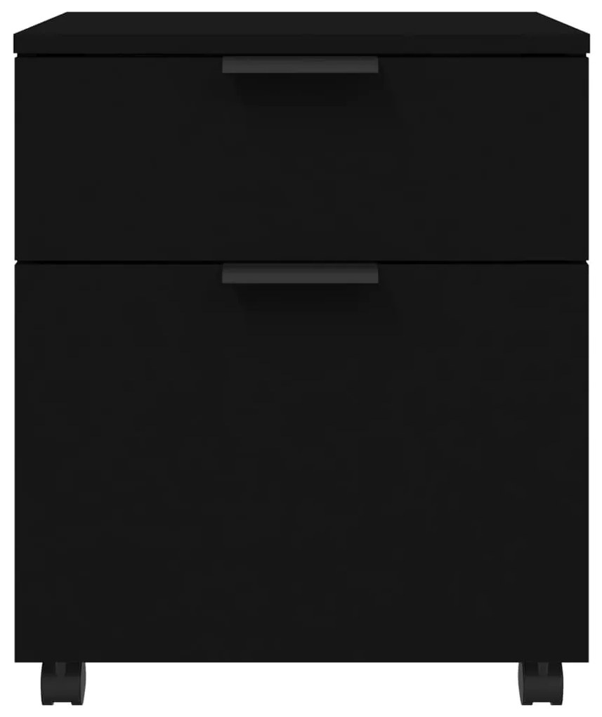 vidaXL Φορητό Ντουλάπι Αρχείων Μαύρο 45 x 38 x 54 εκ. Επεξεργ. Ξύλο