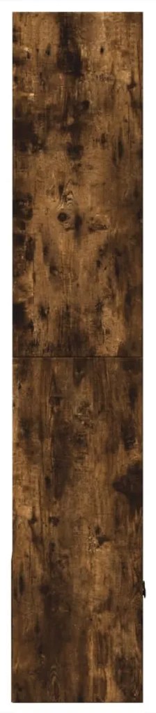 vidaXL Βιβλιοθήκη Καπνιστή Δρυς 70x36x189 εκ. από Επεξεργασμένο Ξύλο