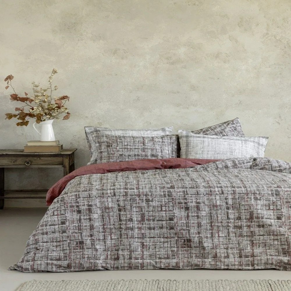Σεντόνια Cantata (Σετ 3τμχ) Greige Nima Μονό 170x260cm 100% Cotton