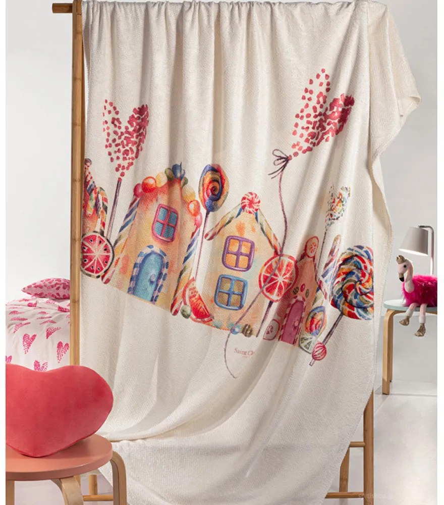 Κουβέρτα Fleece Μονή (160x220) Saint Clair Ultra Soft Lollipop