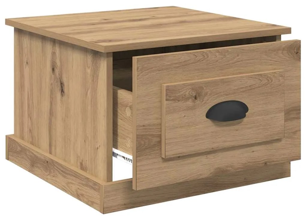 vidaXL Τραπεζάκι σαλονιού with Drawer artisan δρυς 50 x 50 x 35 cm