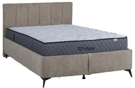 ΔΙΠΛΟ ΚΡΕΒΑΤΙ Fylliana David ΜΠΕΖ ΧΡΩΜΑ ΥΦΑΣΜΑΤΟΣ 172x211x118εκ (160x200) 880-225-058