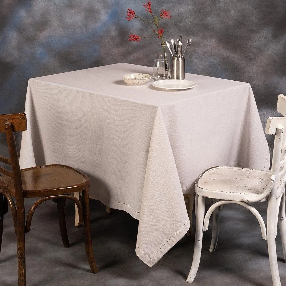 Τραπεζομάντηλο Luise Light Grey Melinen 150X150 100% Cotton