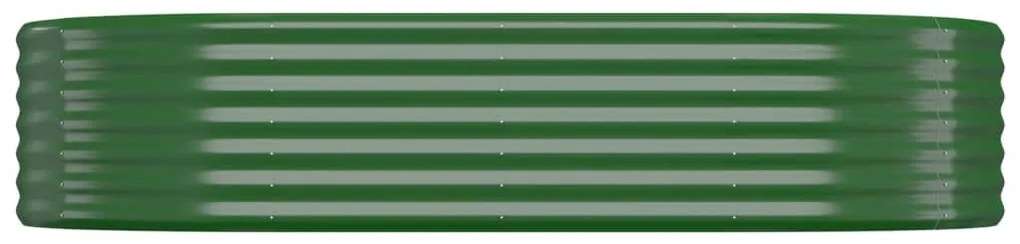 vidaXL Ζαρντινιέρα Πράσινο 175x100x36εκ. Γαλβανισμένος χάλυβας