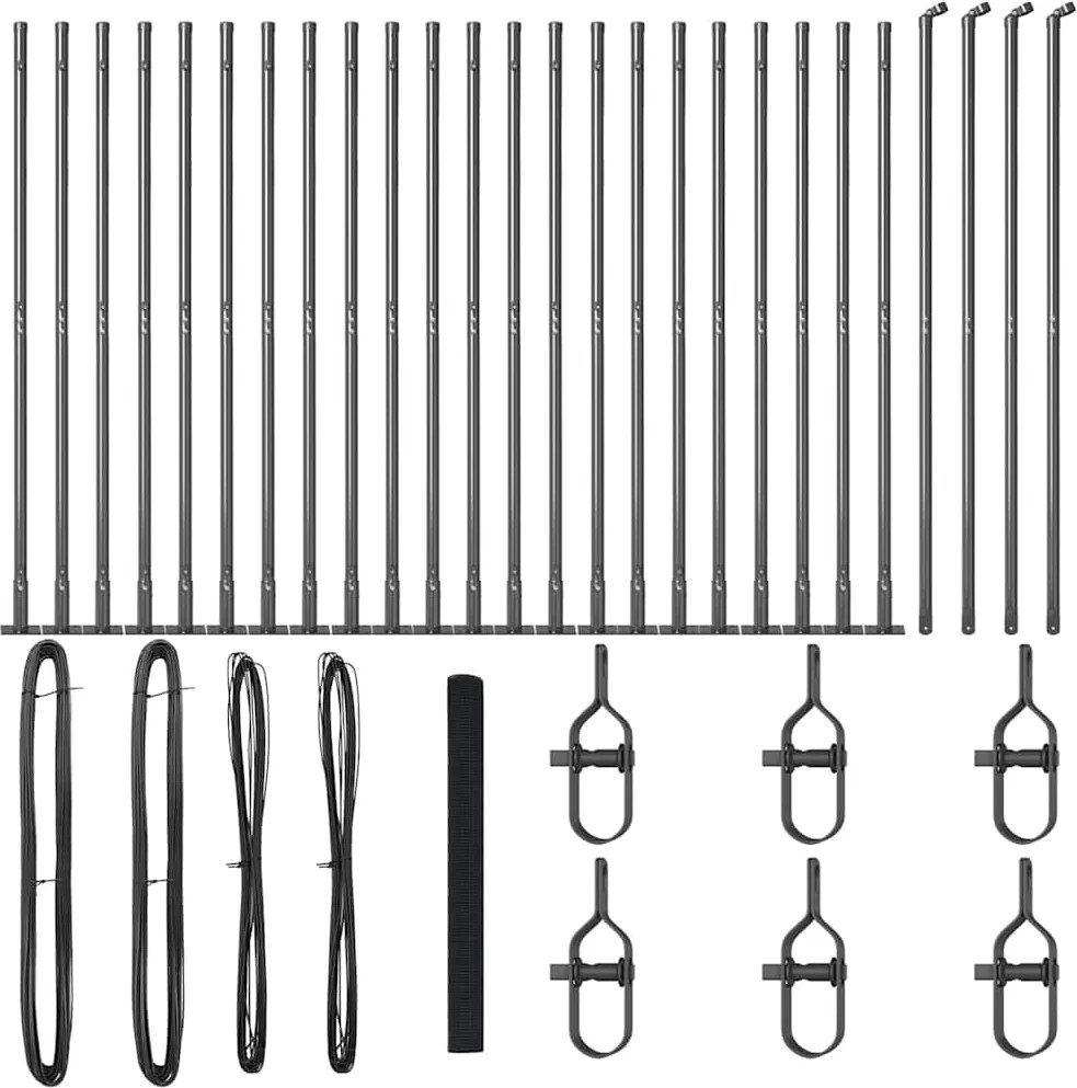vidaXL Στύλος Περιφράξεων Γκρι