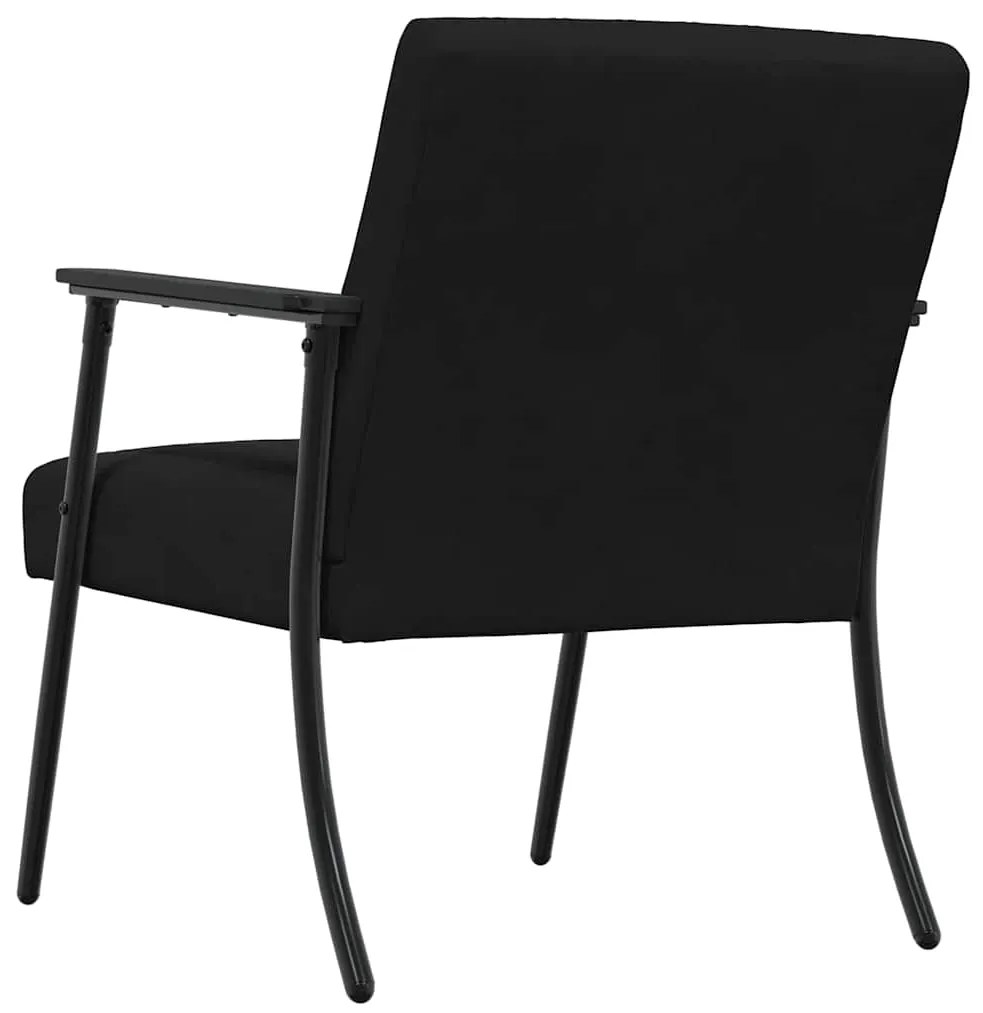 vidaXL Πολυθρόνα Μαύρο 59 x 75 x 78 εκ Βελούδο