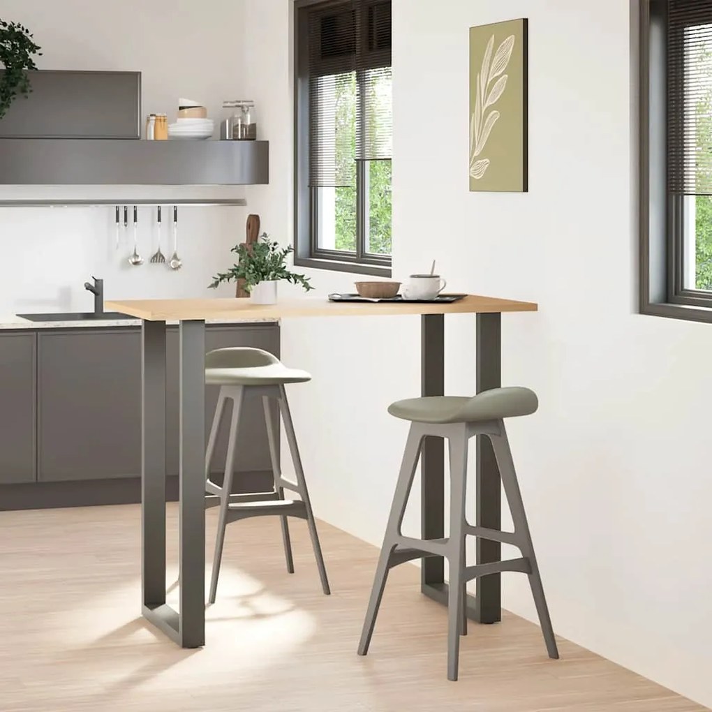 vidaXL Πόδια Τραπεζιού Μπαρ σε Σχήμα U, 2 τεμ. Ανθρακί 60x(110-111) εκ. Ατσάλι