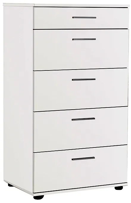 Συρταριέρα μελαμίνης Trendline Megapap με σε χρώμα λευκό 60x44x108εκ.-GP009-0074