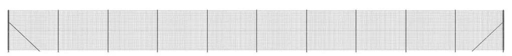 vidaXL Συρματόπλεγμα Περίφραξης Ανθρακί 1,8 x 25 μ. με Βάσεις Φλάντζα