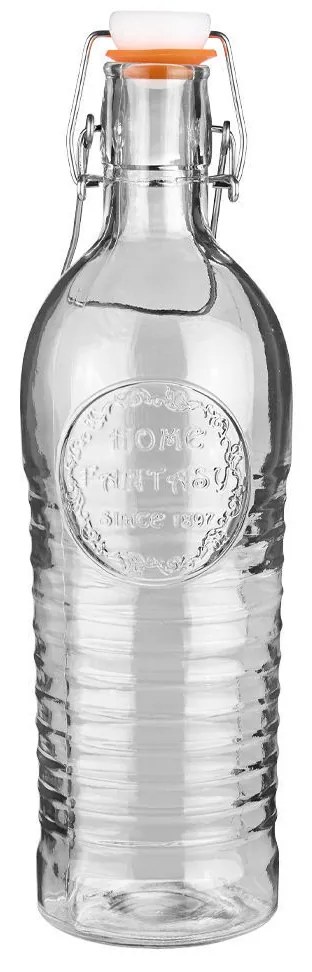 Μπουκάλι Γυάλινο-Μεταλλικό Διάφανο Essentials Estia 1100ml-9x30,8εκ. 01-21832