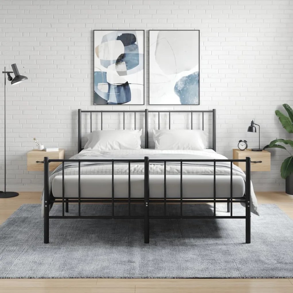 vidaXL Κομοδίνα Επιτοίχια 2 τεμ. Sonoma Δρυς 35 x 35 x 20 εκ.