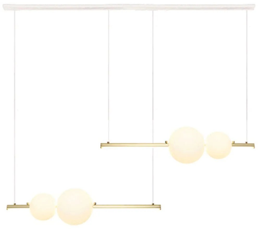 Φωτιστικό Οροφής - Ράγα 22235 105x15x100cm Dim Led 2600Lm 22W 3000K Gold-White